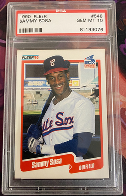 1990 FLEER, SAMMY SOSA #548 PSA GEM MINT 10 | eBay