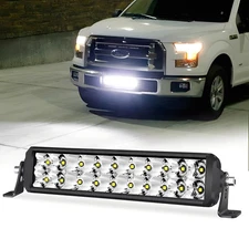 12" Lower Bumper Grill Mount LED Work Light Bar System For 2015-2020 Ford F-150