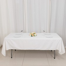 60x102" White 100 COTTON TABLECLOTH High Quality Catering Home Dinner Linens