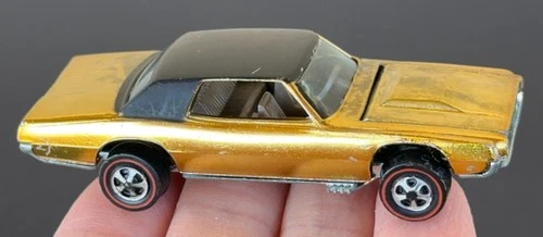 Vintage Hot Wheels Redline 1968 GOLD NUGGET Custom T-Bird US - Tan Int., NO RES!