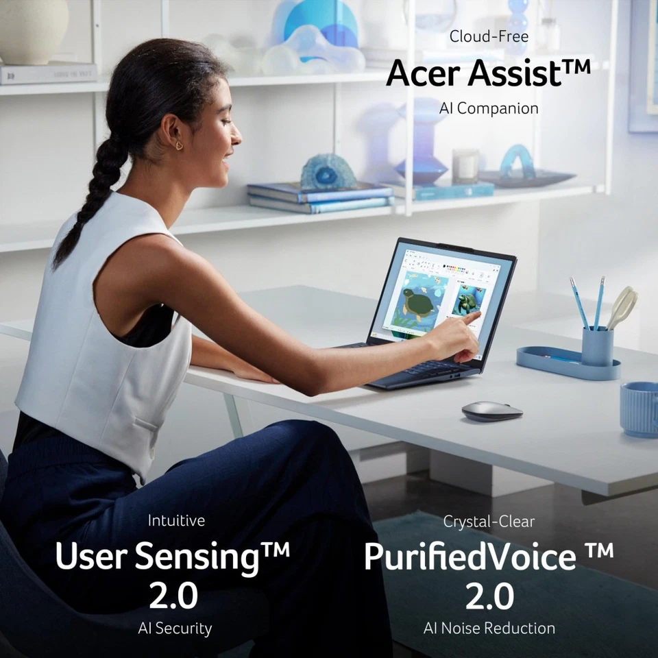 Acer Swift 14 AI Copilot+ Laptop Intel Ultra 5 226V 16GB 1TB SSD 14" W11 Home - Image 3 of 4