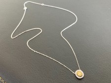 18K Gold Yellow Diamond Oval Link Chain Necklace