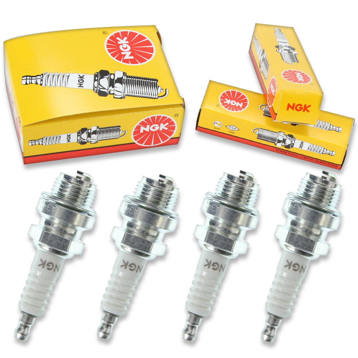 4pcs 70-72 Ski-Doo Olympique 335E NGK Standard Spark Plugs 335cc 20ci Kit xc
