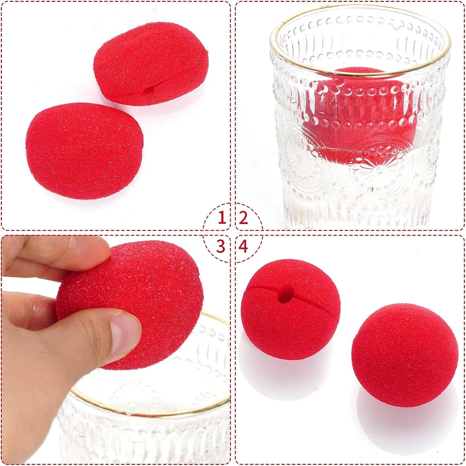 Clown Costume Red Clown Wig Accessories Nose Bow Tie White Gloves for Men Women  - Image 2 of 4