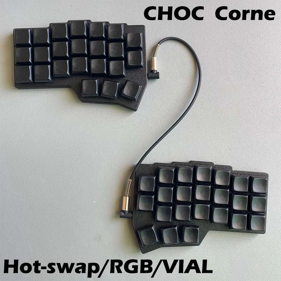 CHOC Corne Low Profile Split Mechanical Keyboard Hot-Swap Kailh Choc V1/V2 - Image 3 of 4