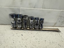 SNAP ON 6 Pc SAE Universal Swivel Flex Socket Set 3/8