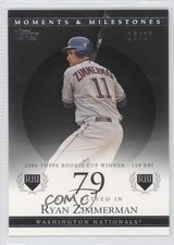 2007 Topps Moments & Milestones Black 15/29 Ryan Zimmerman #68 0f8