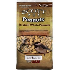 Wild Bird Seed, Whole Peanuts, 4 lbs Bag, Feed, Great Source of Protein and F...