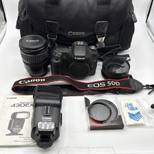 Canon EOS 50D Black DSLR Camera Body 28-135mm Lense And Accessories