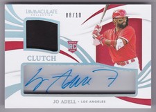 2021 Panini Immaculate Jo Adell Clearly Clutch Glove Relic Auto RC #CCR-JA 08/10