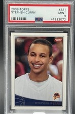 2009 Topps Stephen Curry Rookie Card #321 PSA 9 MINT RC Warriors. rookie card picture