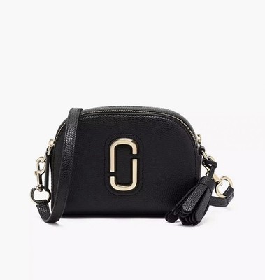 Marc Jacobs The Pebble Shutter Crossbody Dual Top Zipper Black