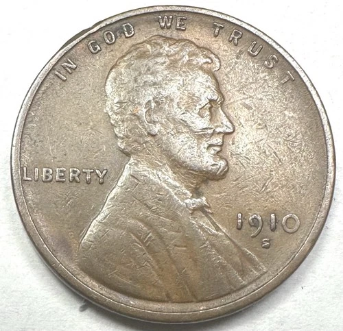 1910-S LINCOLN WHEAT CENT PENNY VF FULL WHEAT LINES CIRCULATED ORIGINAL!