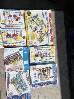 Large Elenco Electronic Snap Circuits Lot STEM, Seven Kits(six unique)