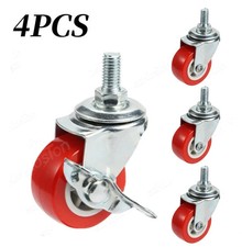 4pcs Heavy Duty Universal Swivel Caster Wheels 11.251.52 Threaded Stem