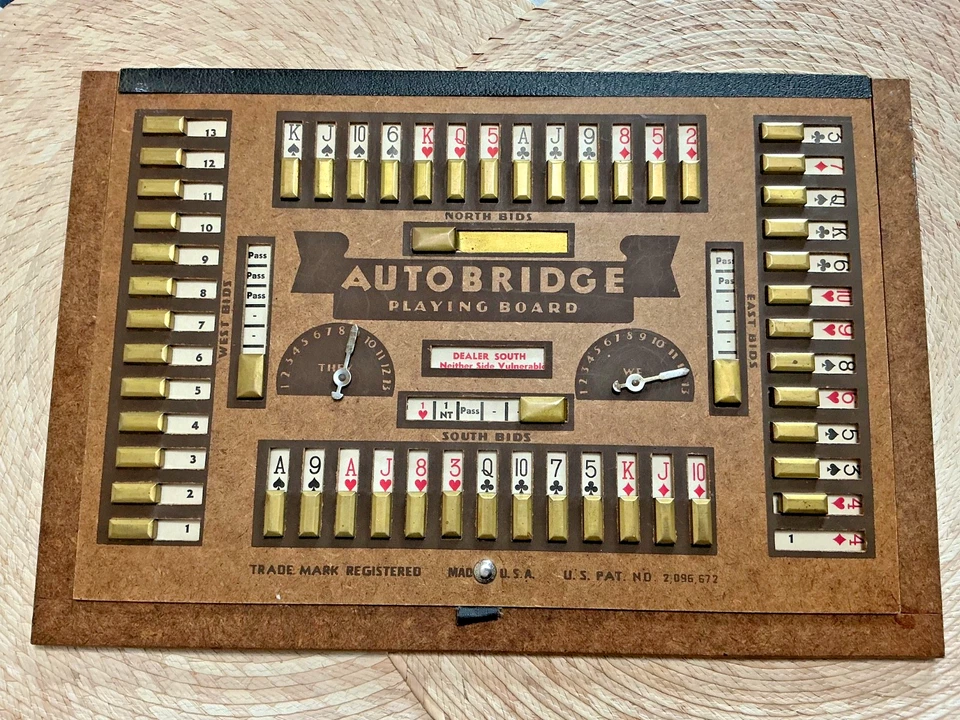 AUTOBRIDGE PLAYING BOARD NEWCRAFT ADVANCED SERIES  SHEET WITH BRASS SLIDES  - Image 3 of 4