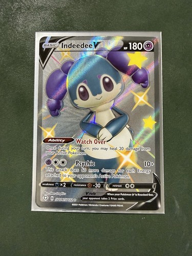 Indeedee V Sword & Shield Base Set Full Art Holo Rare 192/202 Near Mint 