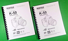 Owners Manual for Ricoh Pentax K-50 K50 Camera 300 Pages W/Clear Covers
