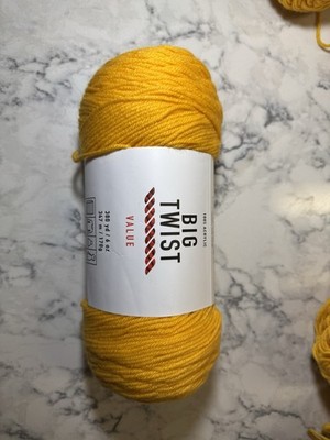 BIG TWIST VALUE VARSITY GOLD 100% ACRYLIC YARN 380 YARD