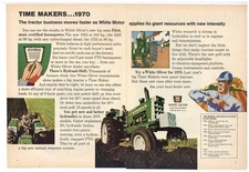 1970 White Oliver Tractors 2 Separate Pg. Ad: Model 1855 Pictured - Improvements