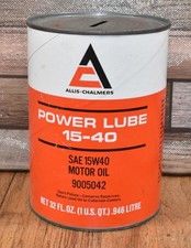 Vintage Allis Chalmers 15-40 Power Lube Tractor Motor Oil Advertising Can Bank