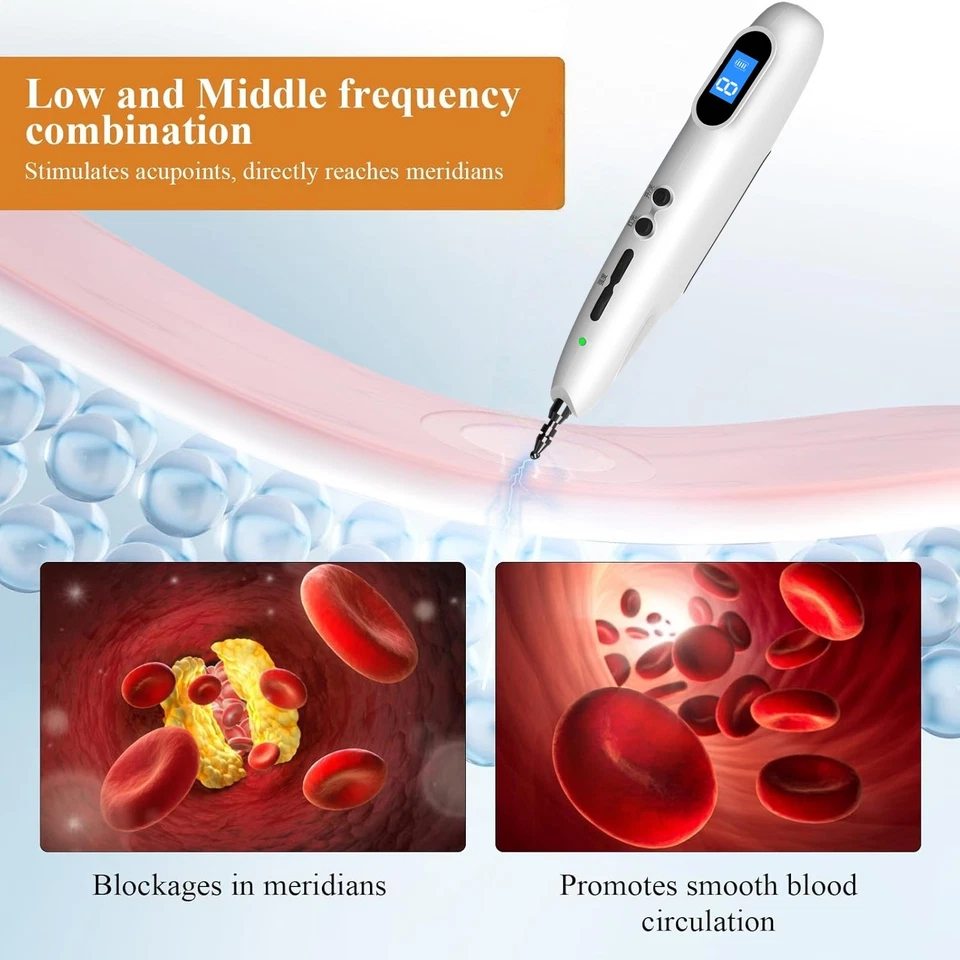 Elektronischer Akupunktur Stift Schmerzlinderung & Meridian Massagegerät 9 Stuf - Bild 4 von 4