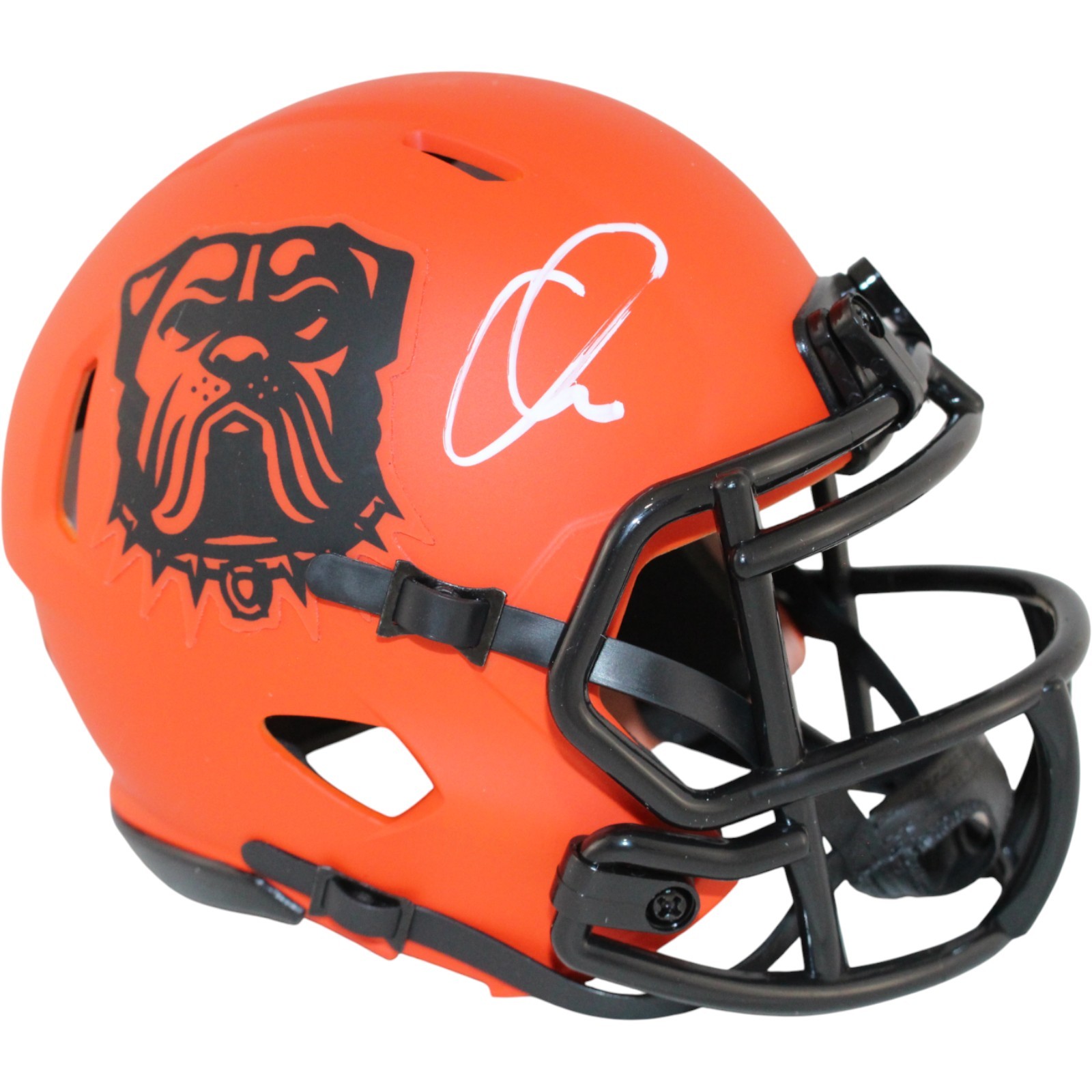 Judkins Autographed Signed Cleveland Browns Quinshon Mini Helmet Rave Beckett W 53139 