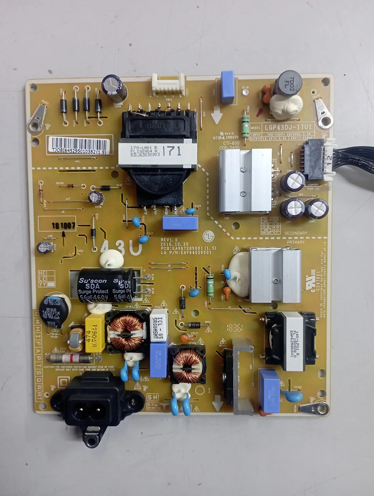 PSU per 43UK6200PLA - ricambio TV originale testato