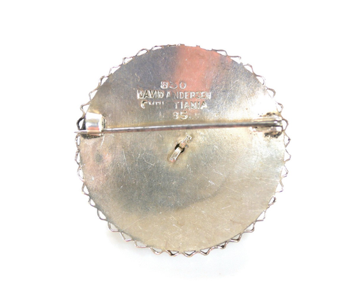 filigrane, alte Brosche - David Andersen - Christiania 1885 - 830er Silber - Afbeelding 5 van 8