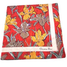 Christian Dior Floral Handkerchief in Red