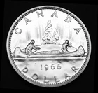 1966 $1 silver proof like coin that is uncirculated in original mint cellophane