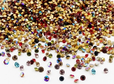 100 Vintage Preciosa Crystal 4mm. To 5mm. Rhinestones - Jewelry Repair J56