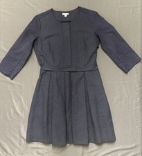 Gap Designed & Crafted Women's 4 Uniform Navy Polka Dot Dress Pockets 224813