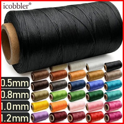 Flat Waxed Thread for Leather Sewing Wax String Polyester Cord Craft Stitching B