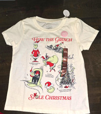 The Grinch How The Grinch Stole Christmas Girls Sz M 8T Shirt New NWT