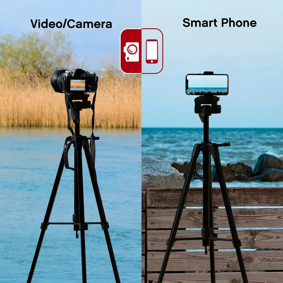 Soporte ON AIR Pro - Trípode ligero de aluminio de 57′′ con bolsa de transporte y montaje Foto 2 de 4