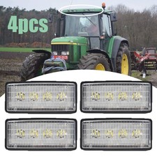 4PCS LED Cab Work Lights For John Deere 6200 6300 6400 6500 6510 6610 6810 6910