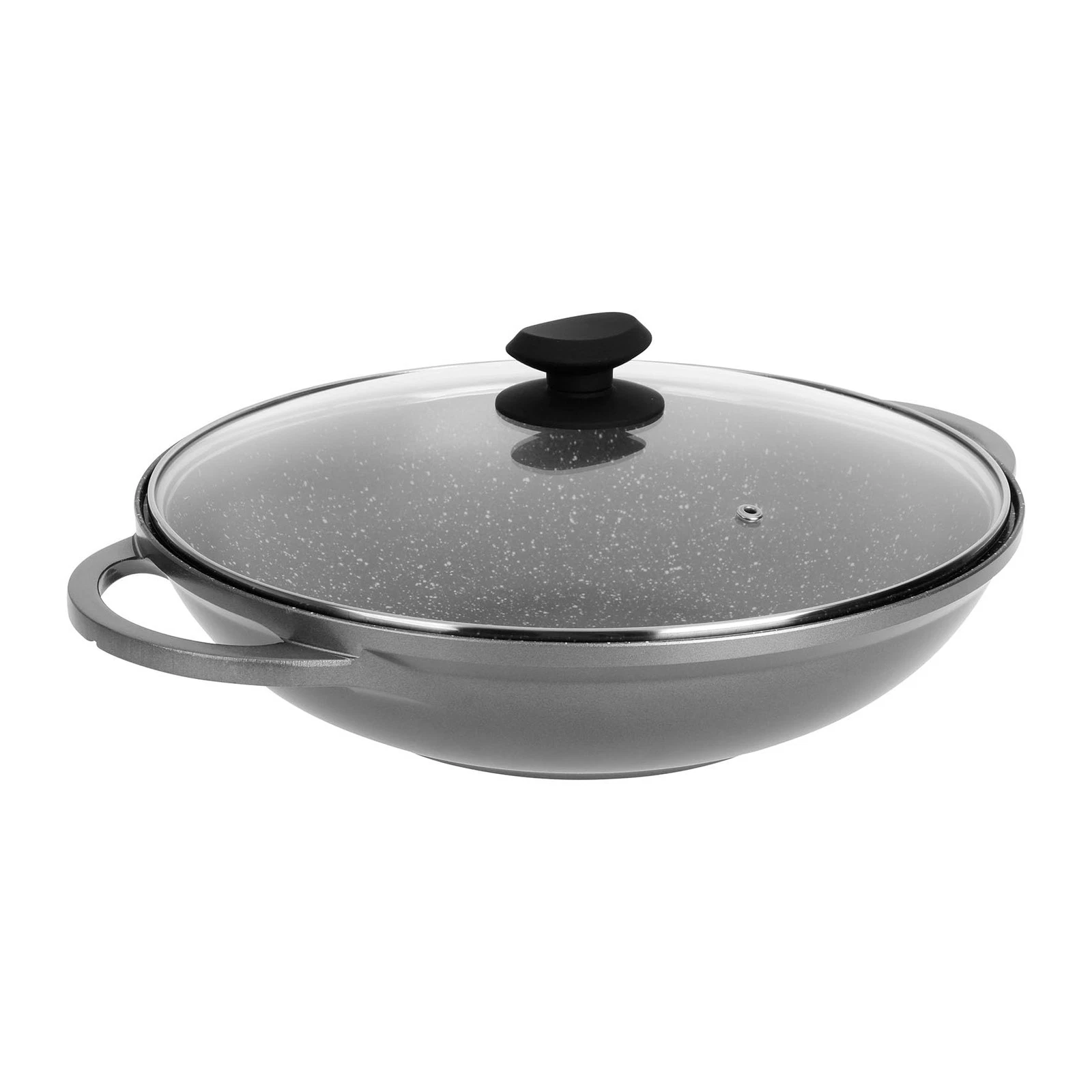 714225 wok, cast aluminium, inside with stone effect, Ø 32 cm, height 8 cm, non-stick coating...
