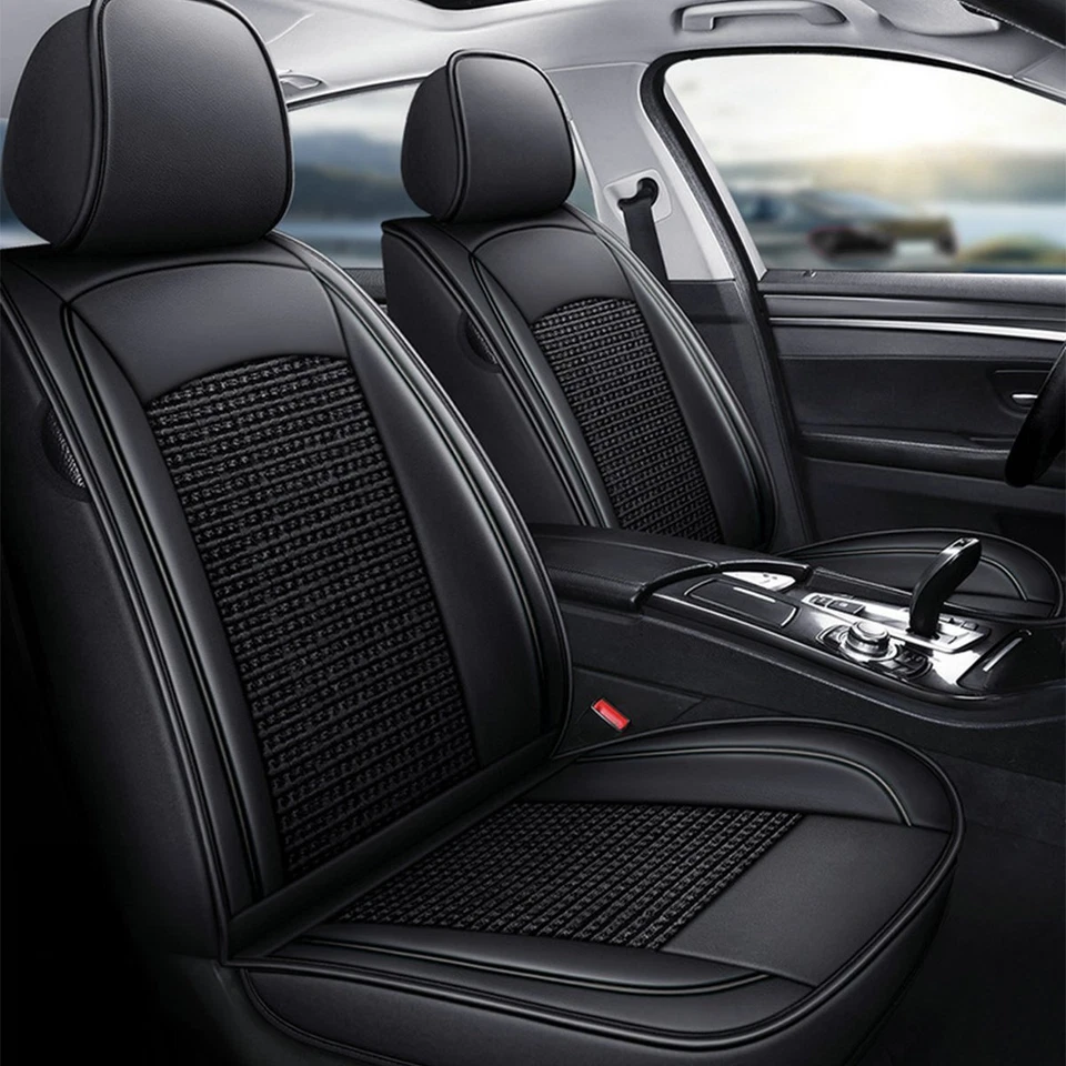 For Audi A3 A4 A5 Leather Car Seat Covers Front Rear Cushion Protector Full Set - Image 3 of 4