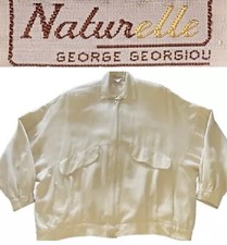 Vintage Naturelle George Georgiou Beige Textured Jacket Size Small