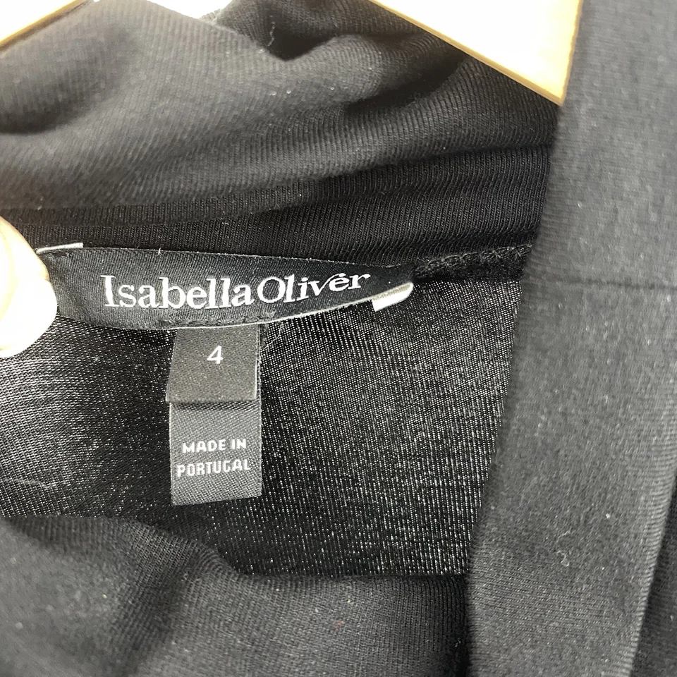 Isabella Oliver Grayson Maternity Midi Dress Black Turtleneck US 10 Brand Size 4 - Image 3 of 4