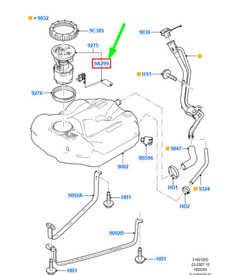 Original Ford 1341326 Sensor Fuel Indicator Diesel Focus Fiesta C  