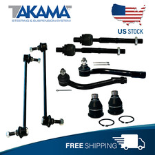 8 Pcs Front Suspension Kit Hyundai Santa Fe & Kia Sorento Ball Joints tie rod en