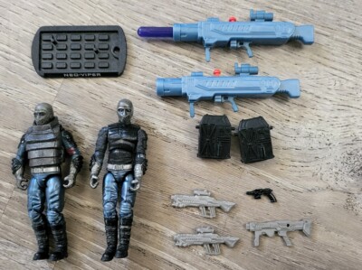 Lot Of 2 GI Joe ROC Cobra Neo-Viper 3.75'' Loose Action 2009 Target Exclusive