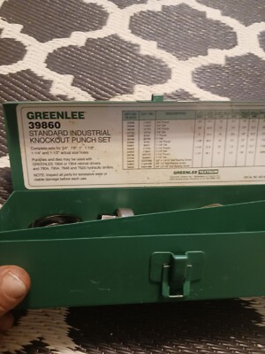 Greenlee 39860 Standard Industrial Punch Kit