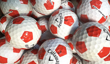 12 Red/ White Callaway Chrome Soft Truvis AAAA Near Mint Used Golf Balls
