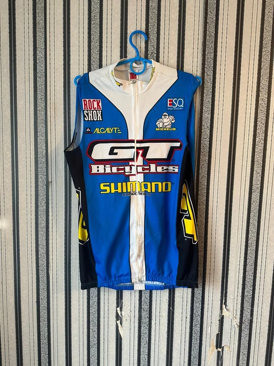 Vintage Menand#039;s De Marchi GT Bicycle Shimano Cycling Jersey size L Vest eBay