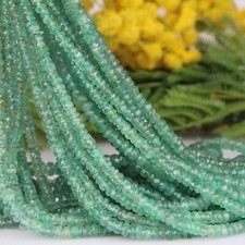 Natural Faceted 4mm Emerald Gemstone Drilled Beads Strand Jewelry Making