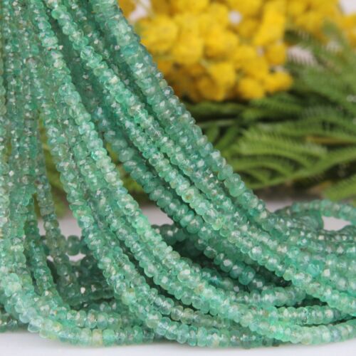 Natural Faceted 4mm Emerald Gemstone Drilled Beads Strand Jewelry Making - Afbeelding 1 van 6