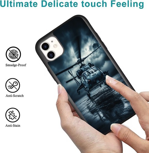 aircraft apache helicopter Shockproof Cover For iPhone SE XS XR Max 5 6 7 8 Plus - Picture 20 of 25